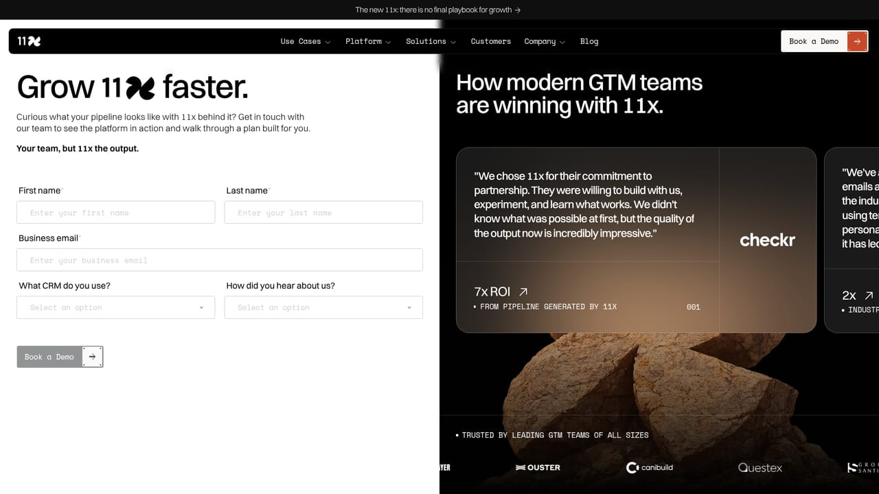 11x — Book a demo and scope your motion