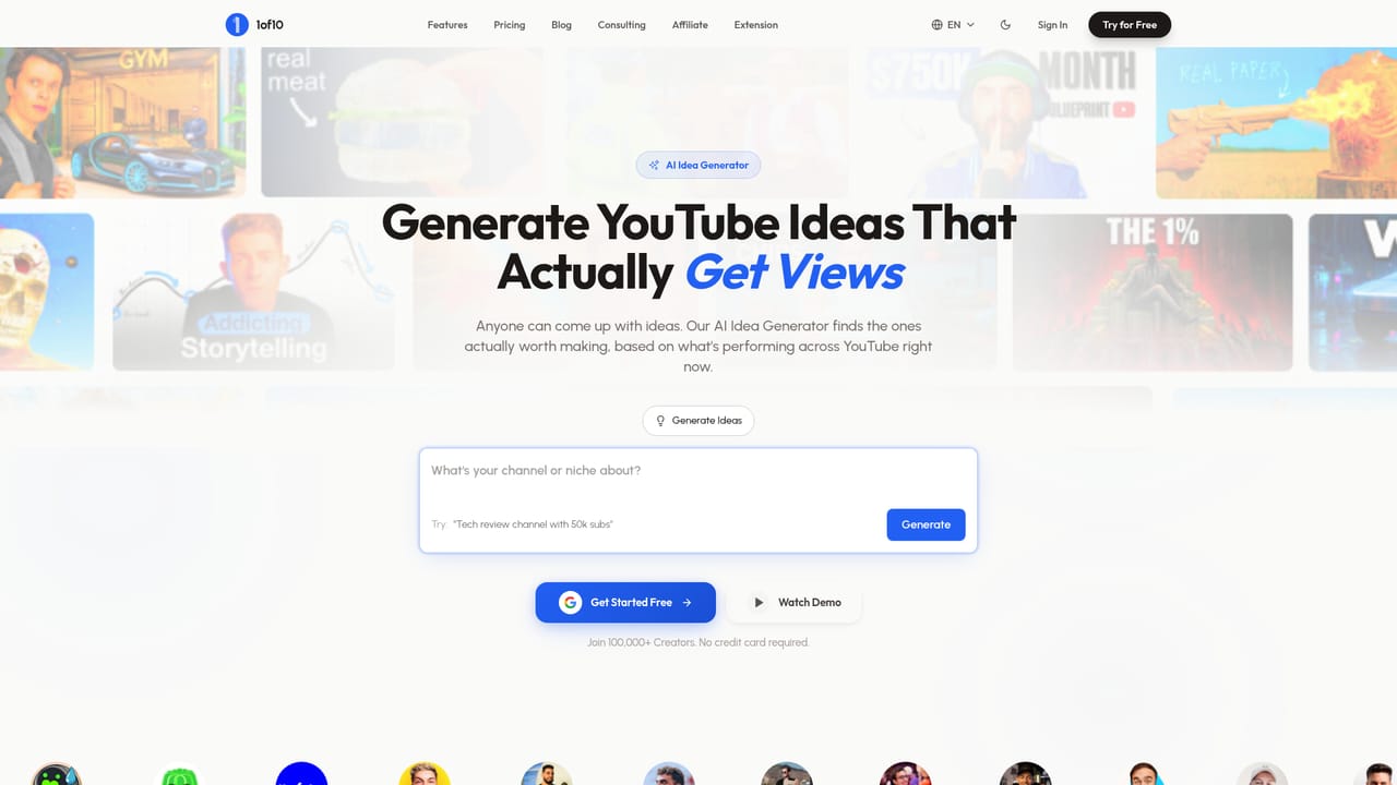 1of10 — Turn the signal into video ideas