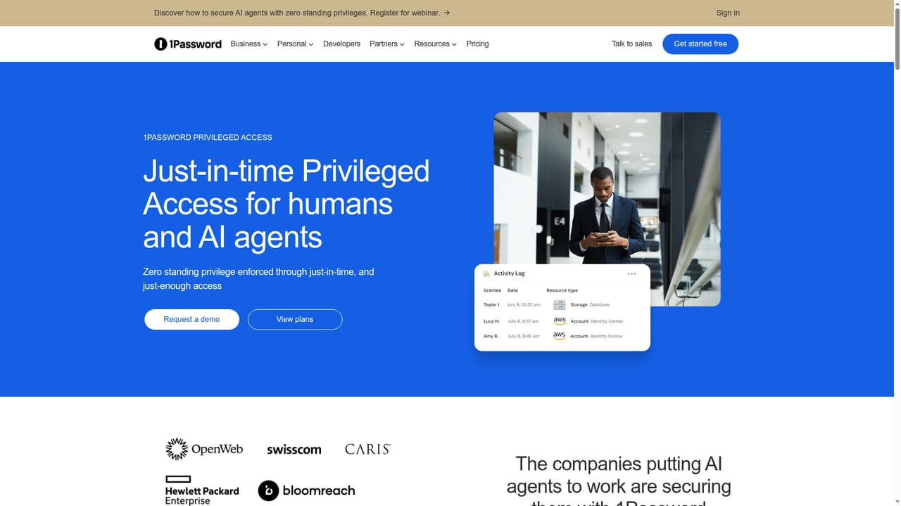 1Password — Enforce just-in-time privileged access