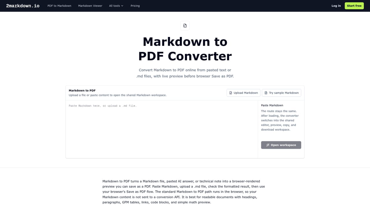 2markdown — Export to your target format