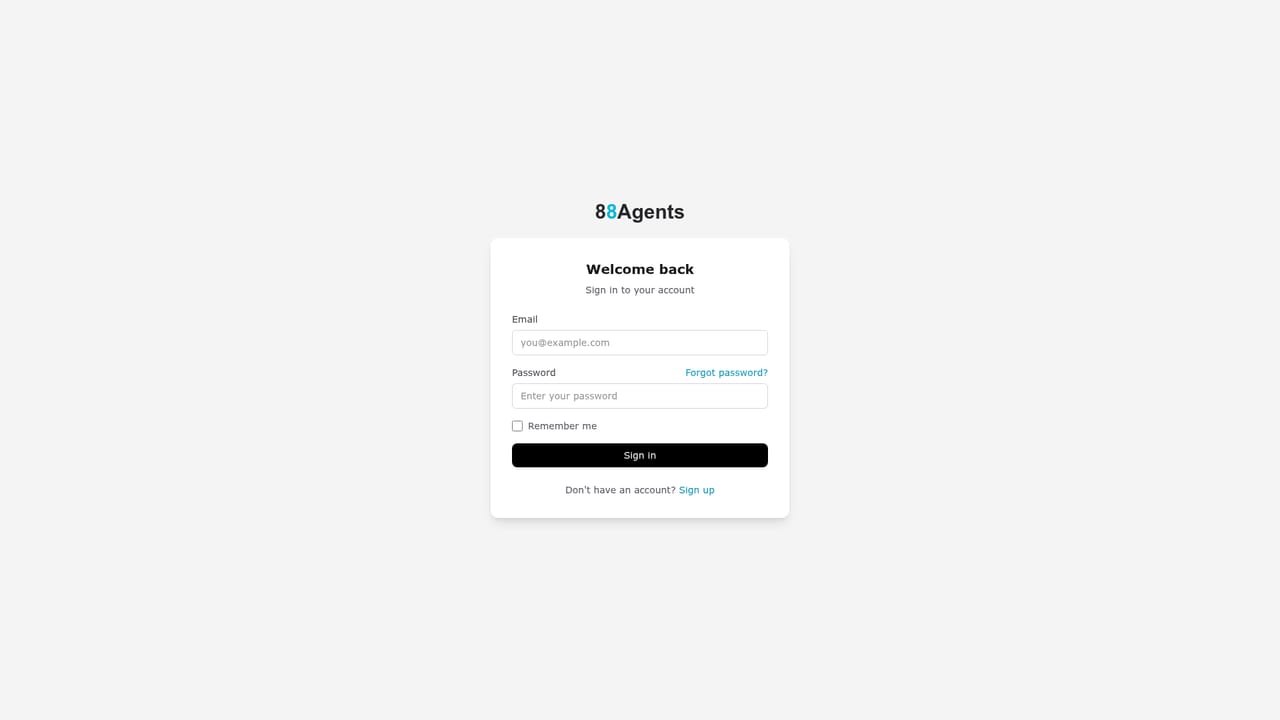 88Agents — Create your 88Agents account