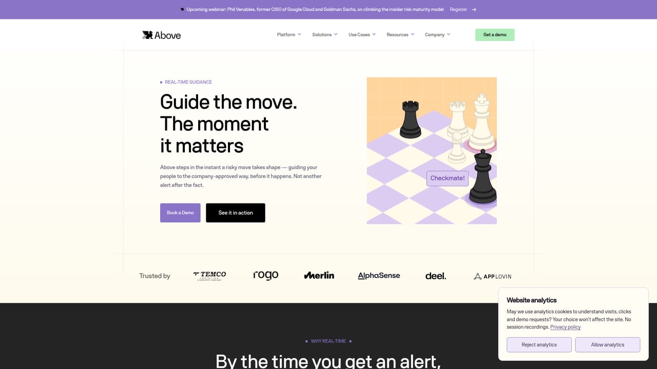 Above Security — Turn on real-time guidance