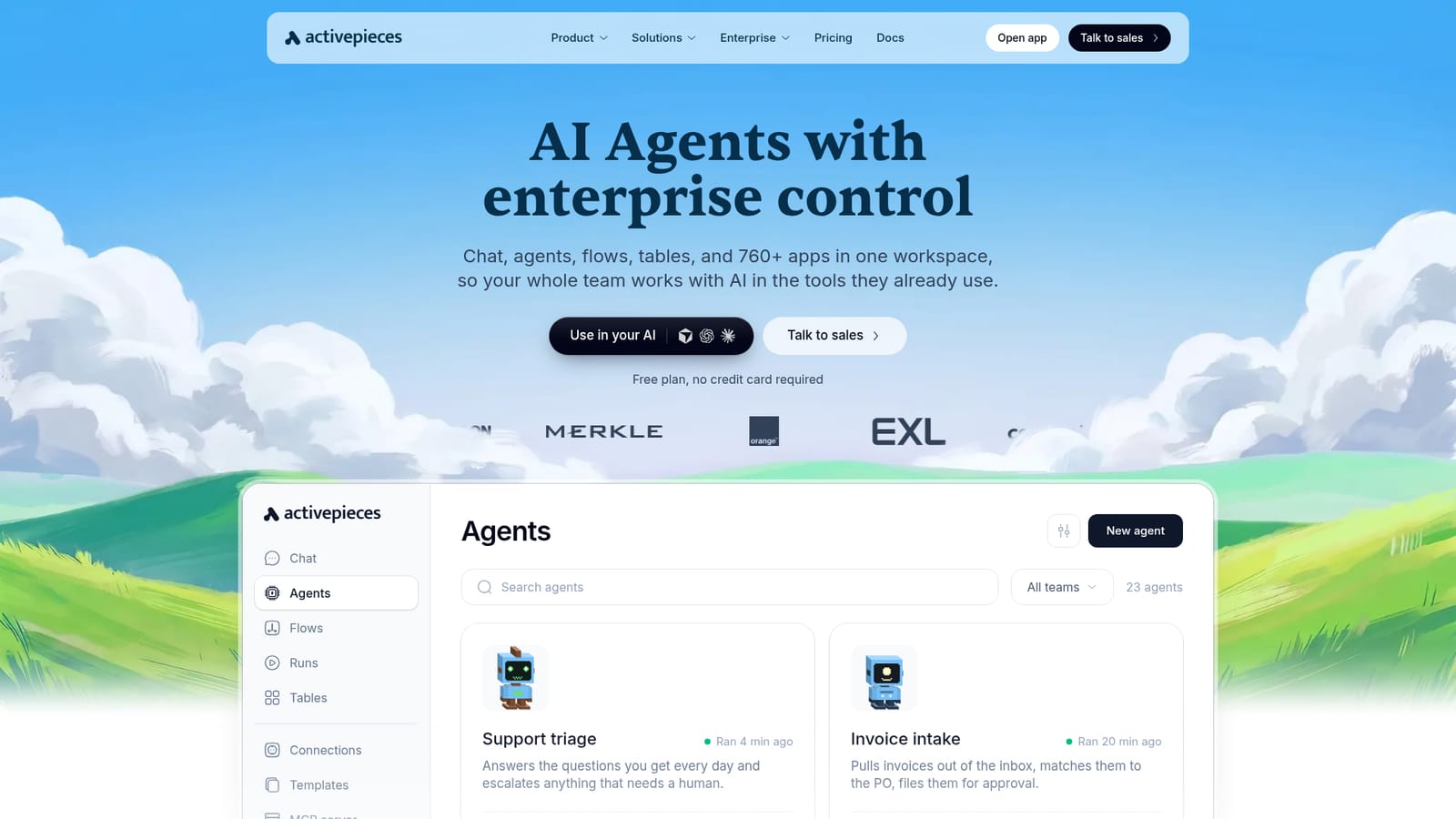 Activepieces — Create a free workspace