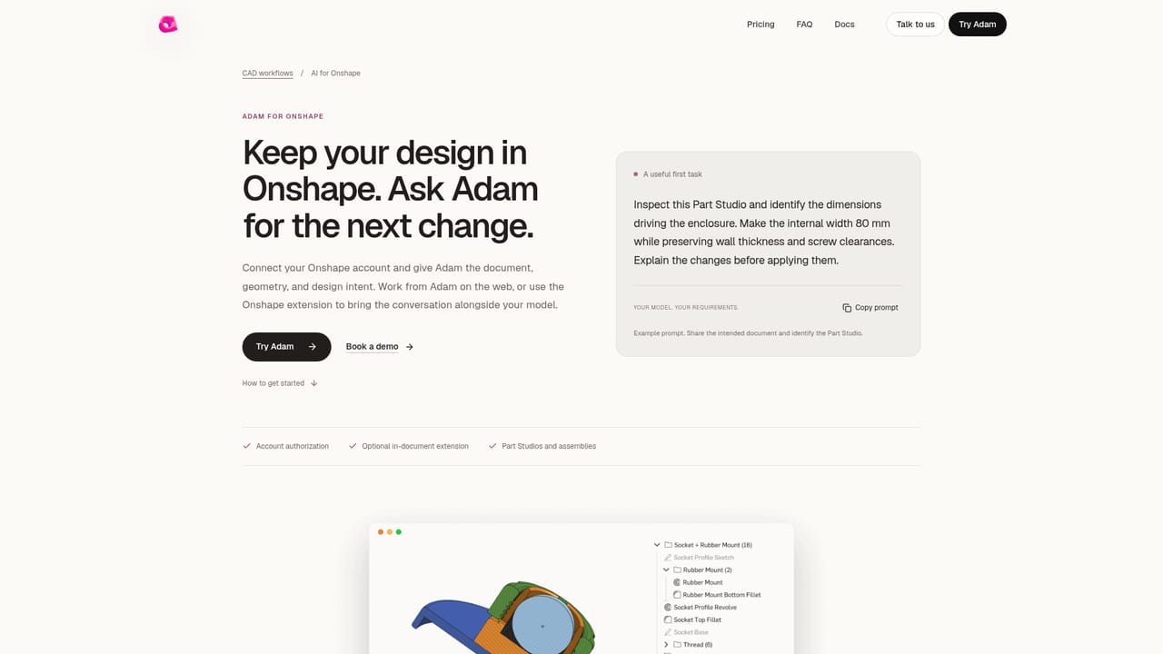 adam.new — Connect your CAD platform