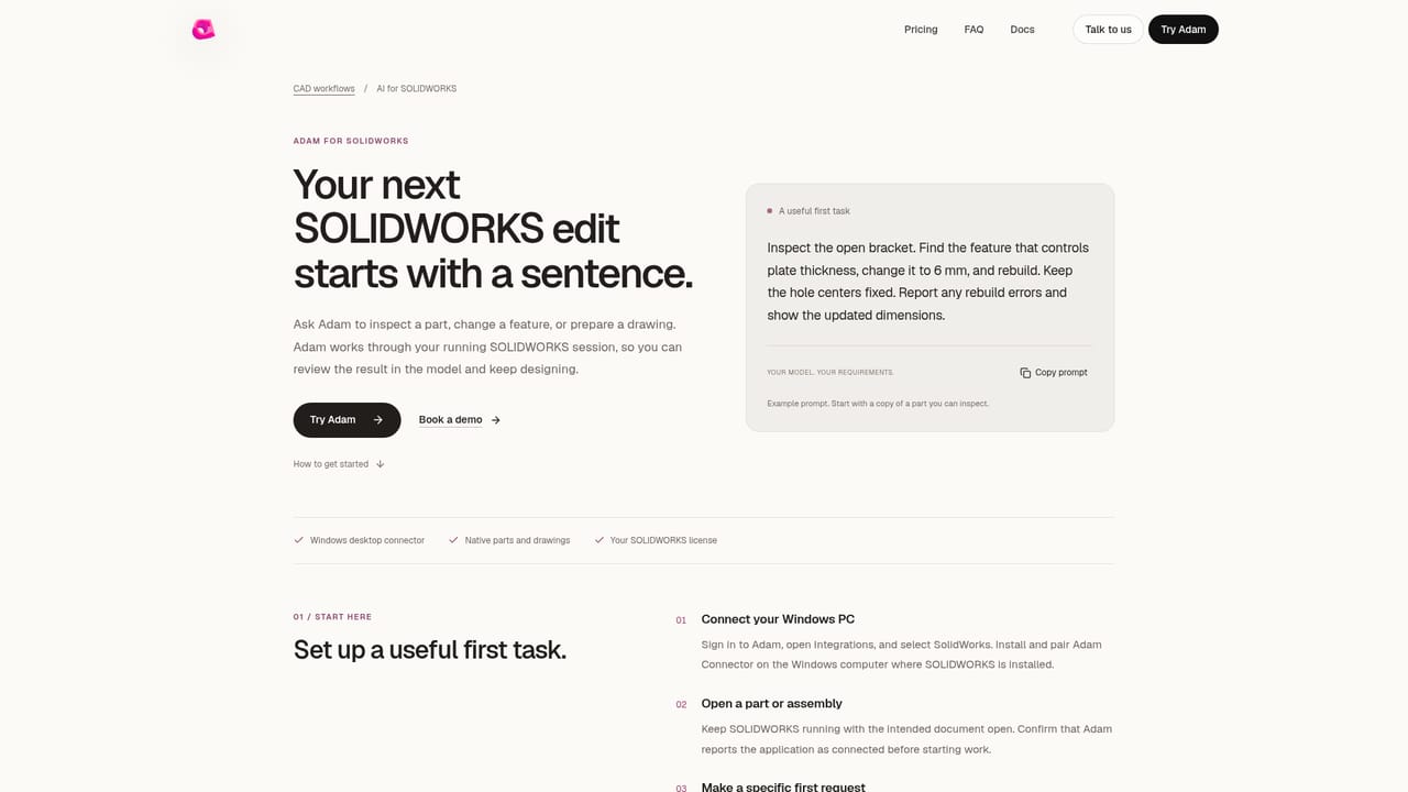 adam.new — Request your first deliverable