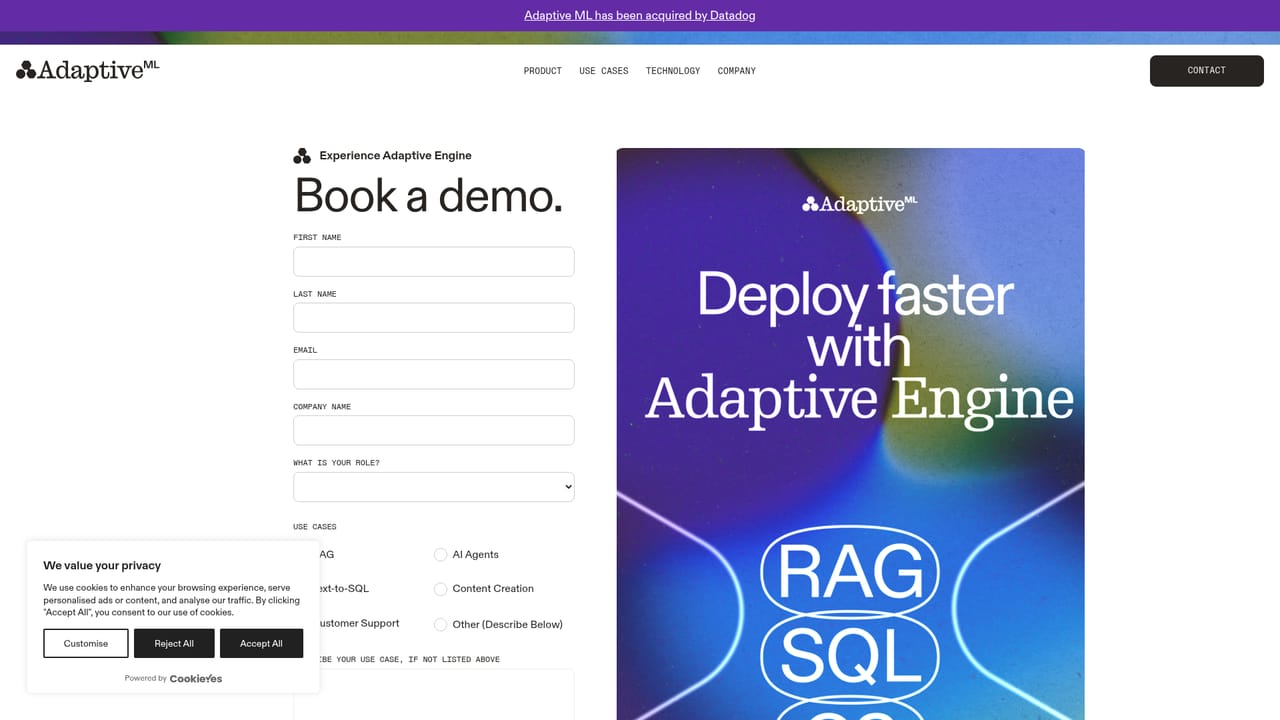 Adaptive Engine — Book a demo and scope the objective
