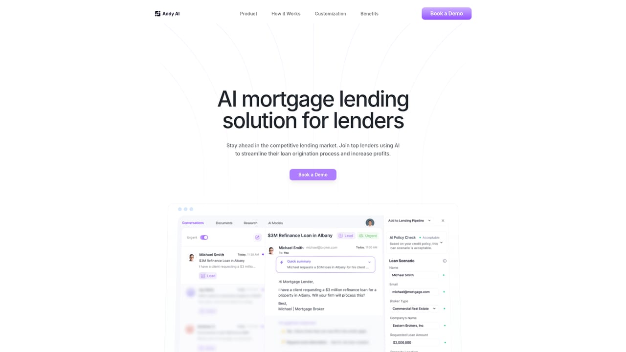 Addy AI — Train agents on your guidelines and rate sheets