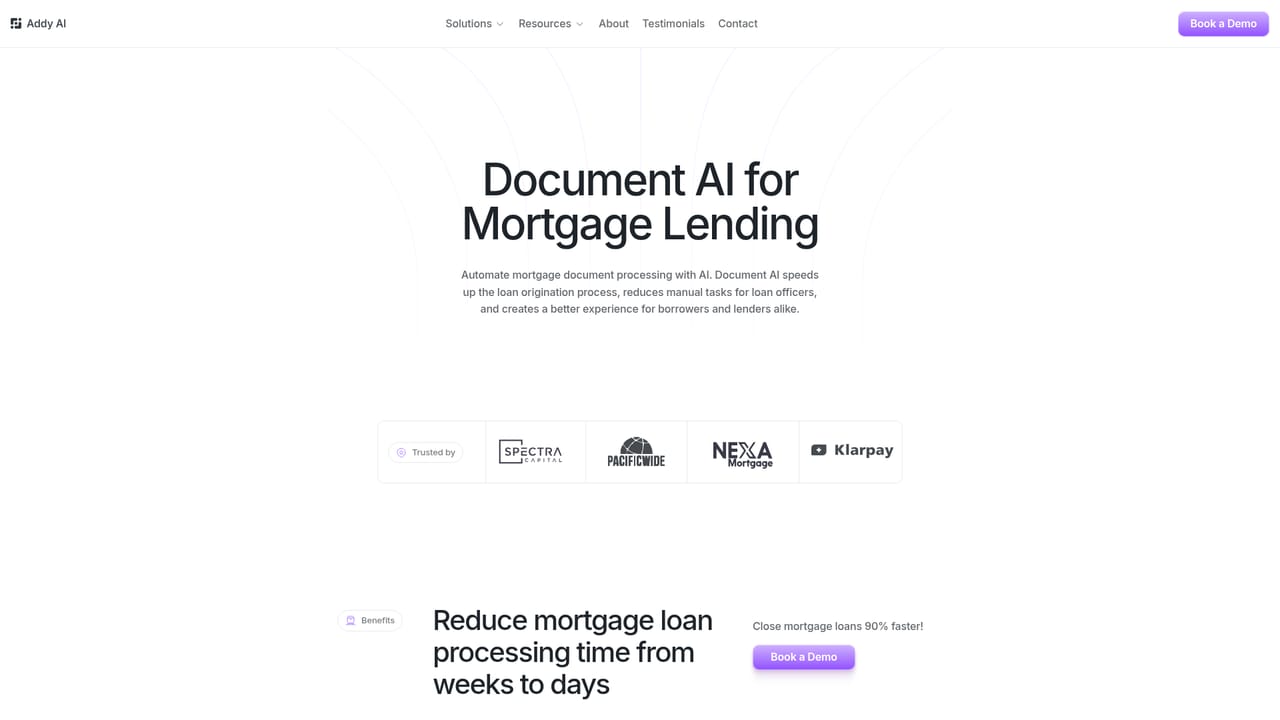 Addy AI — Run a guideline check on a live loan