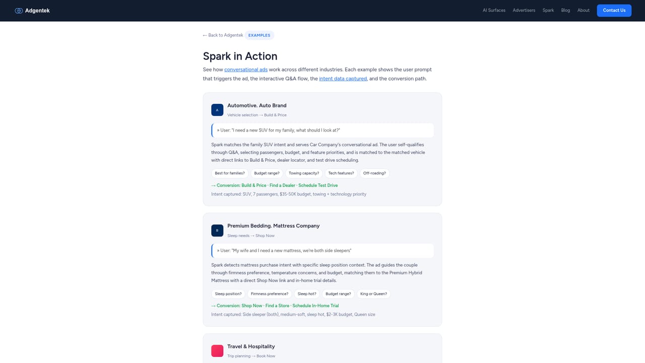 Adgentek — Review the live ad demos