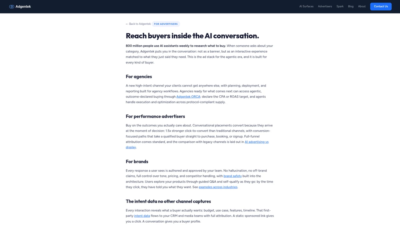 Adgentek — Contact the team to start