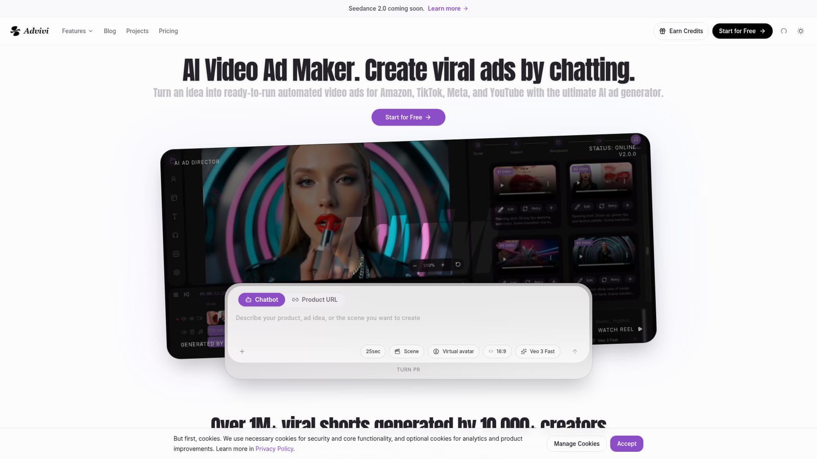 Advivi — Start free and claim your credits