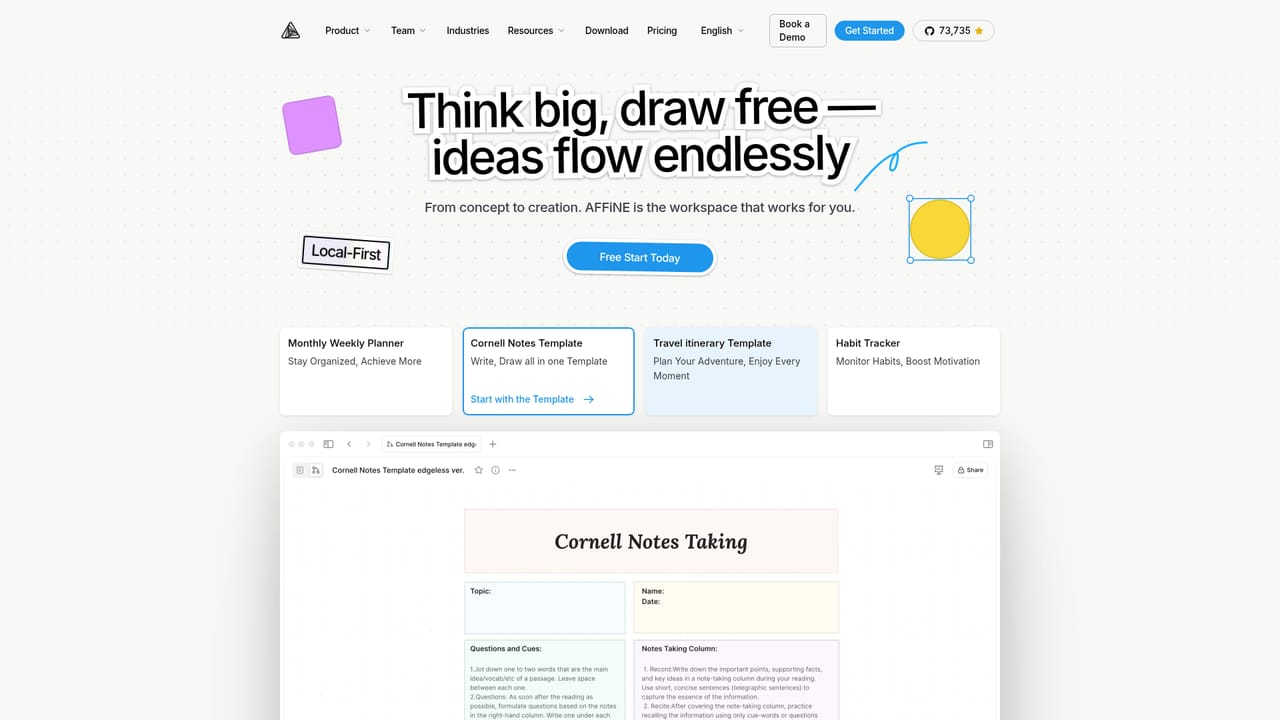 AFFiNE AI — Generate on the whiteboard