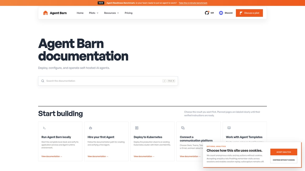 Agent Barn — Deploy the control plane to your cluster
