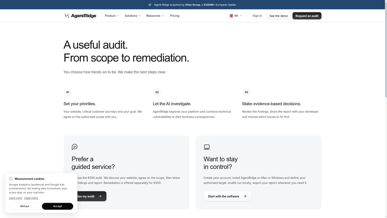Agent Ridge — Review how the audit process works