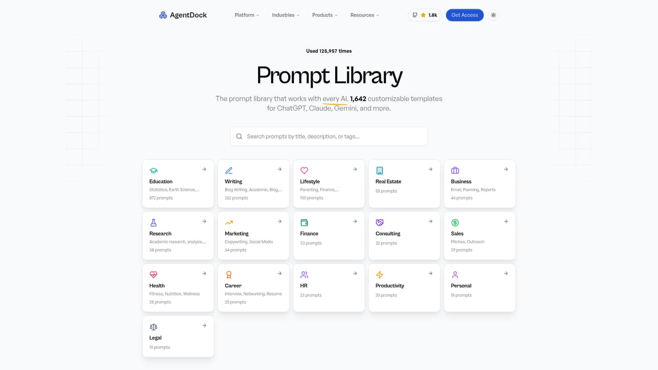 AgentDock — Reuse prompts for follow-up work