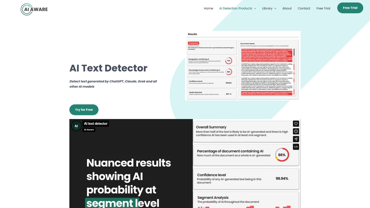 AI Aware — Select your content type