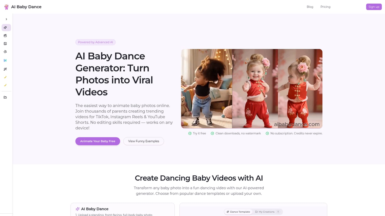 AI Baby Dance — Upload the photo