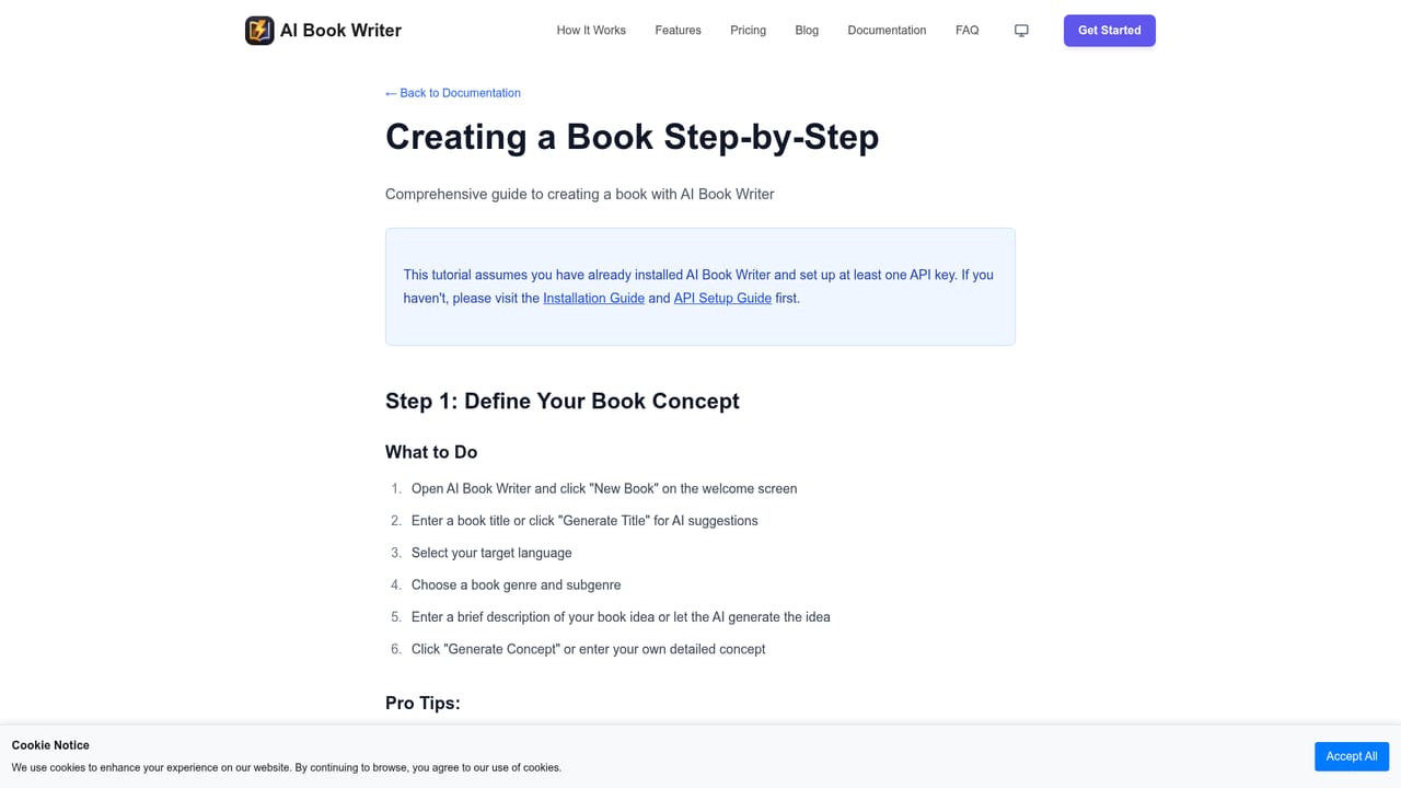 AI Book Writer — Configure your book