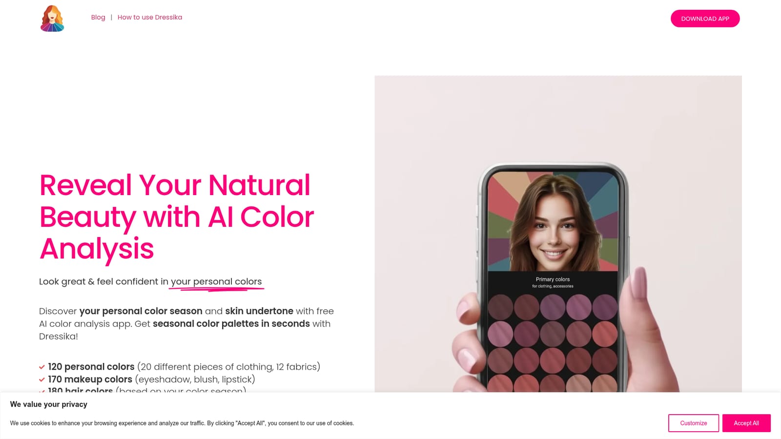AI Color Analysis — Install the Dressika app
