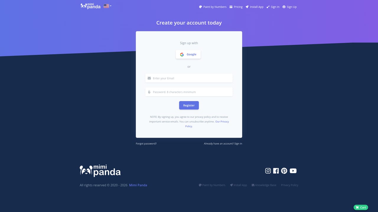 AI Coloring Page Generator Online by Mimi Panda — Create an account for more pages and history