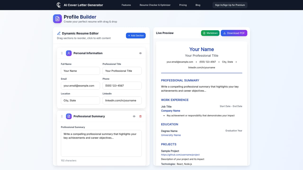 AI Cover Letter Generator — Build up your application kit