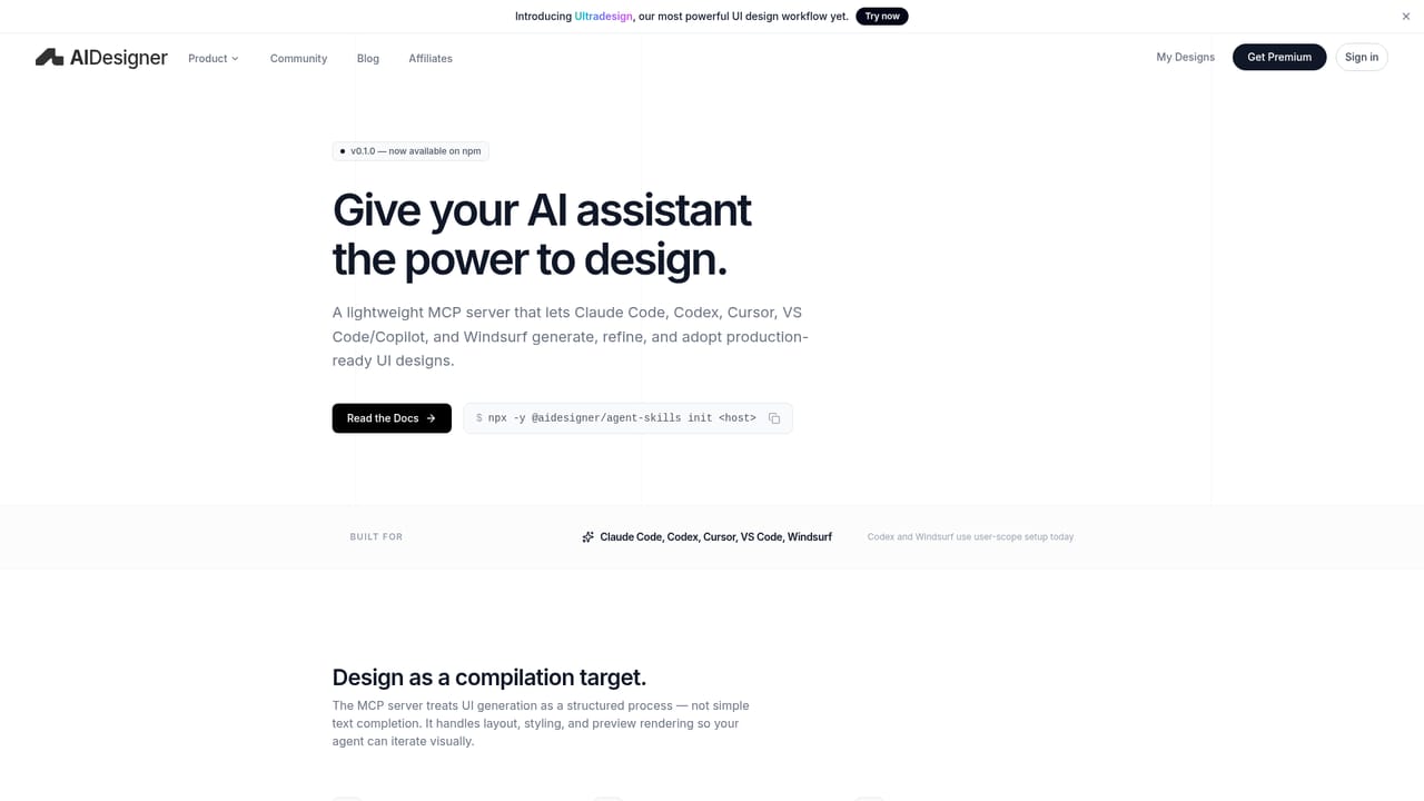 AI Designer — Hand off to code through MCP