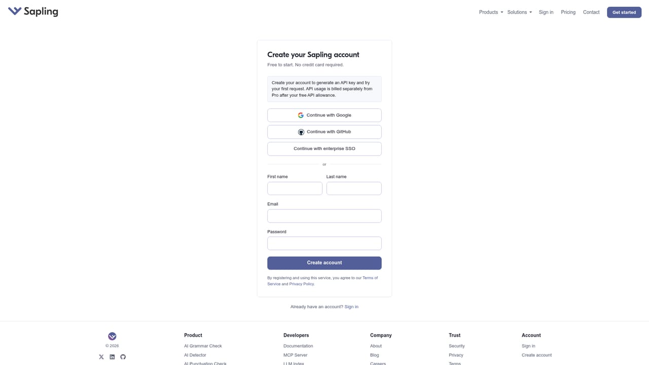 AI Detector by Sapling — Automate scoring through the API