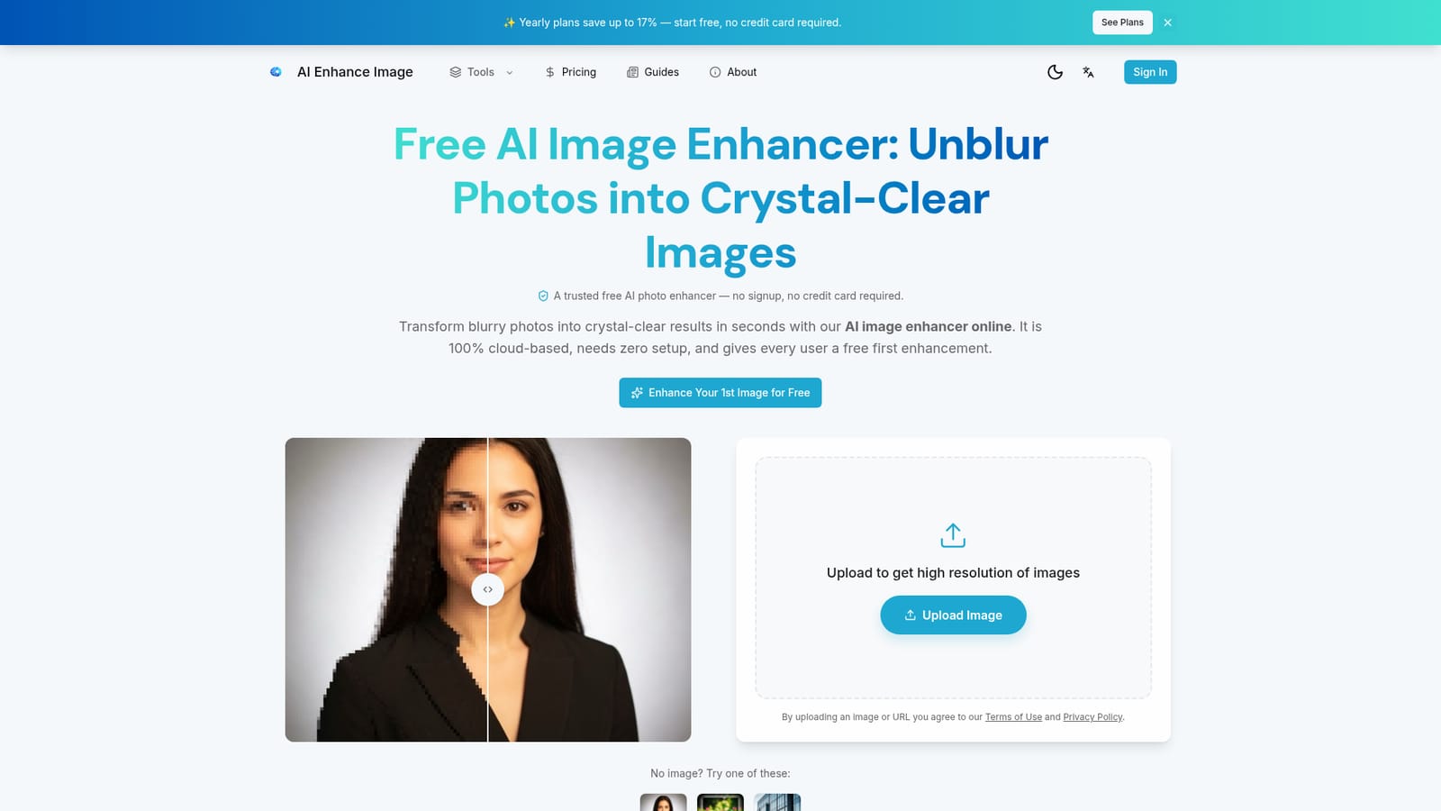 AI Enhance Image.com — Open the enhancer