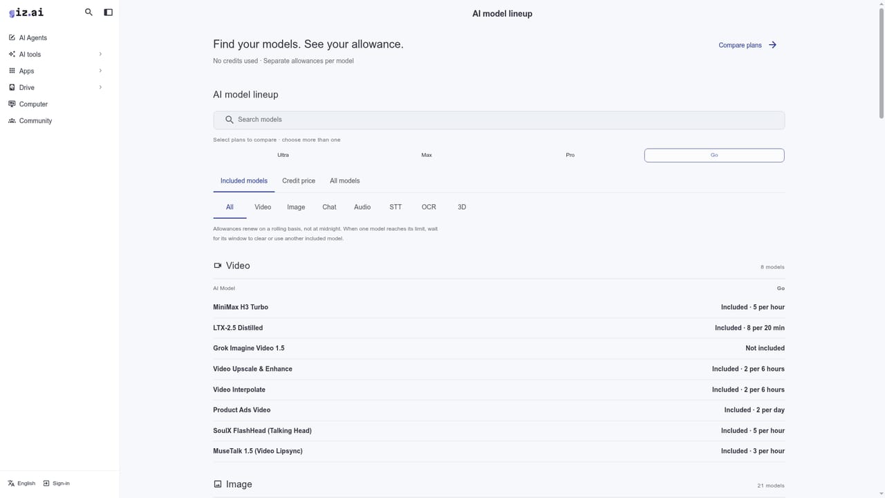 AI for News — Pick a model from the lineup
