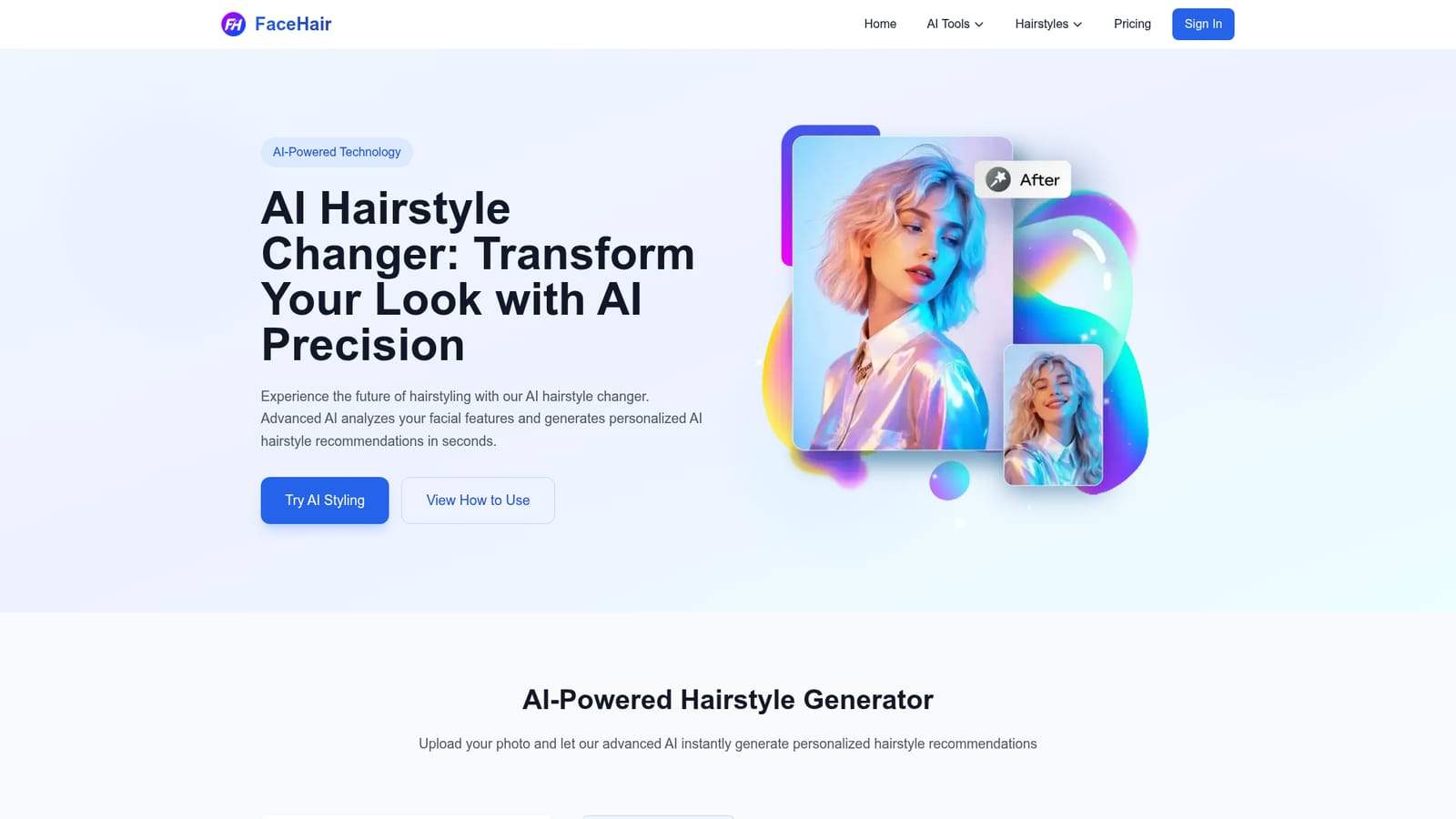 AI Hairstyle Changer — Upload a clear photo