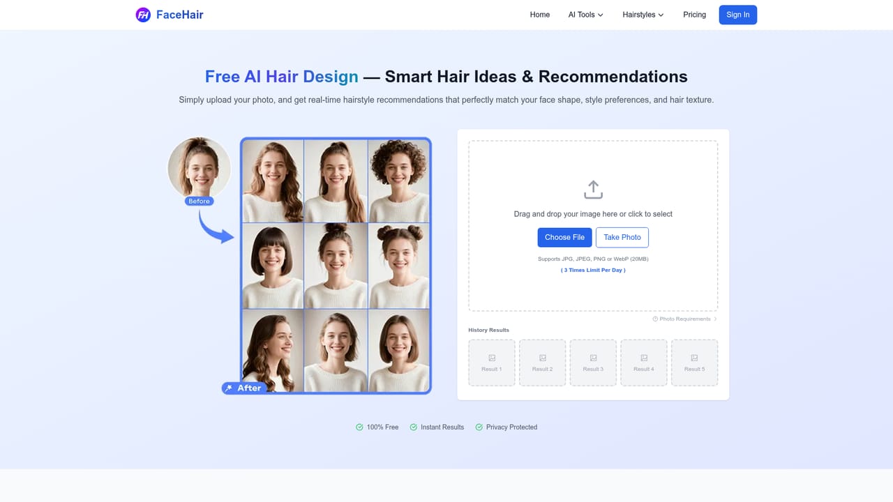 AI Hairstyle Changer — Explore face-shape tools