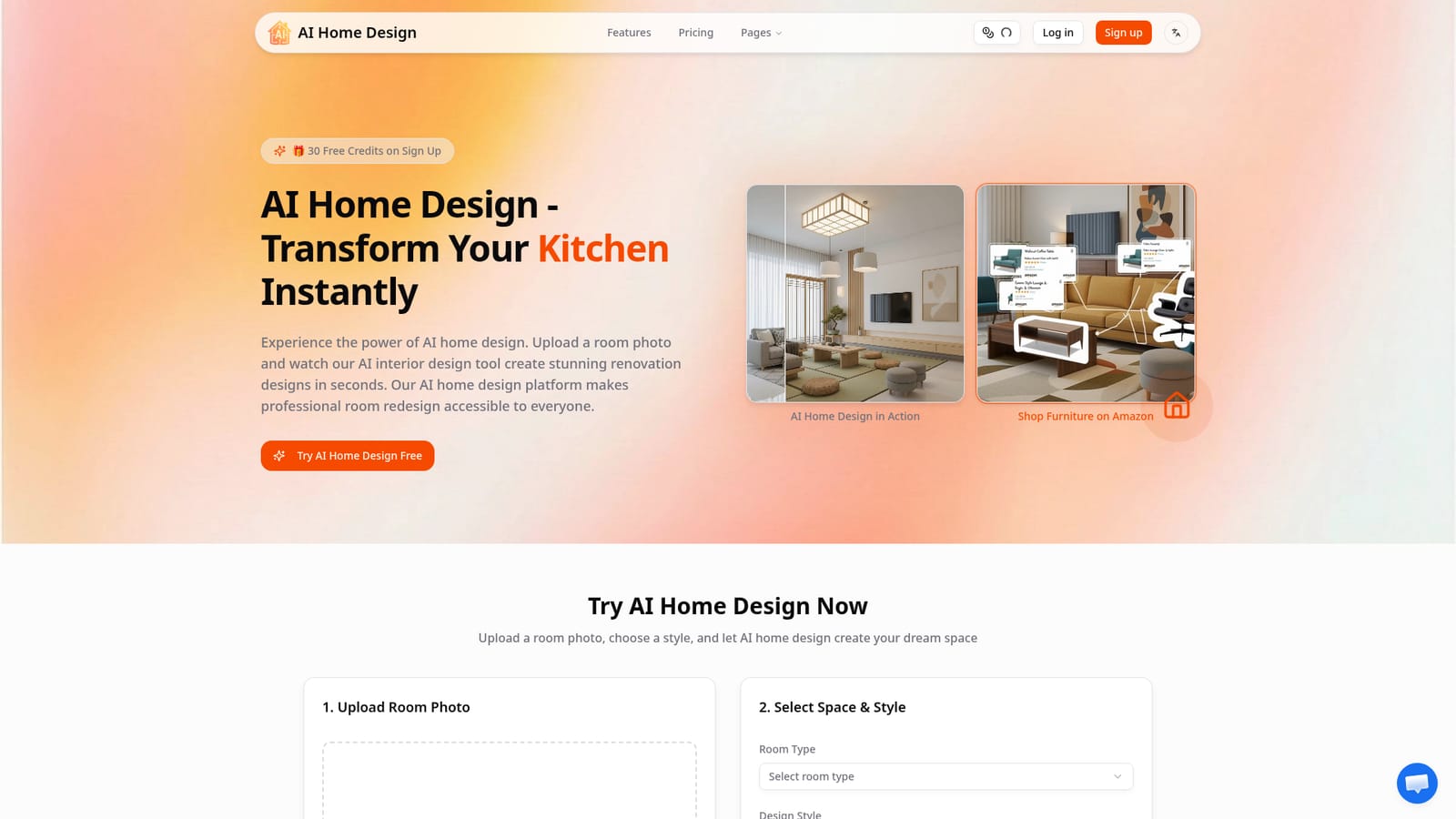 AI Home Design.io — Open the design tool