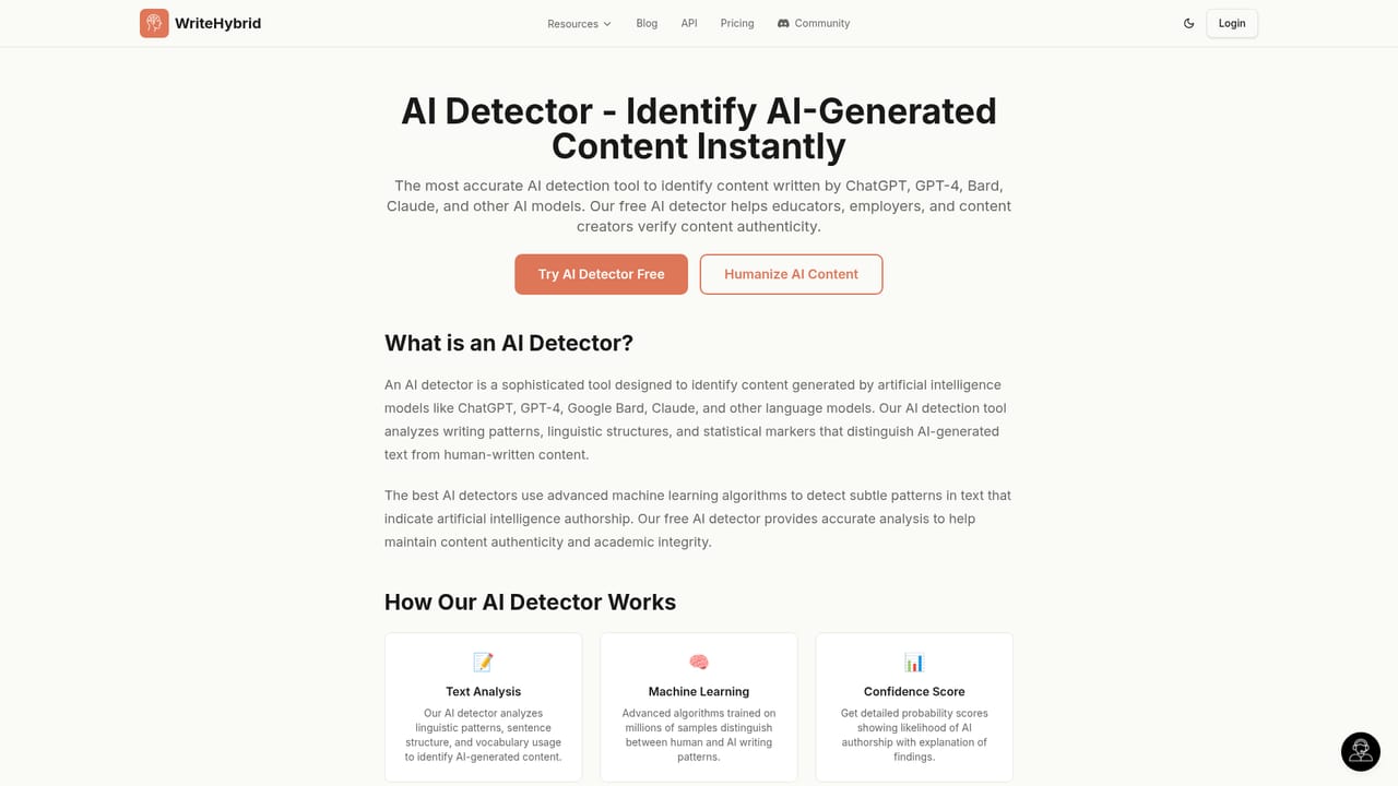 AI Humanizer by WriteHybrid — Score the result with the detector