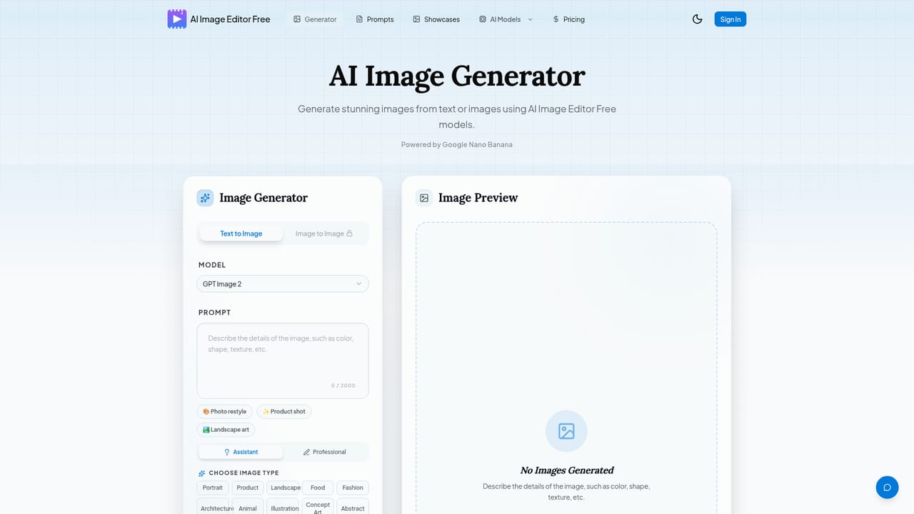 AI Image Editor Free - Edit Photos with AI — Describe or upload an image