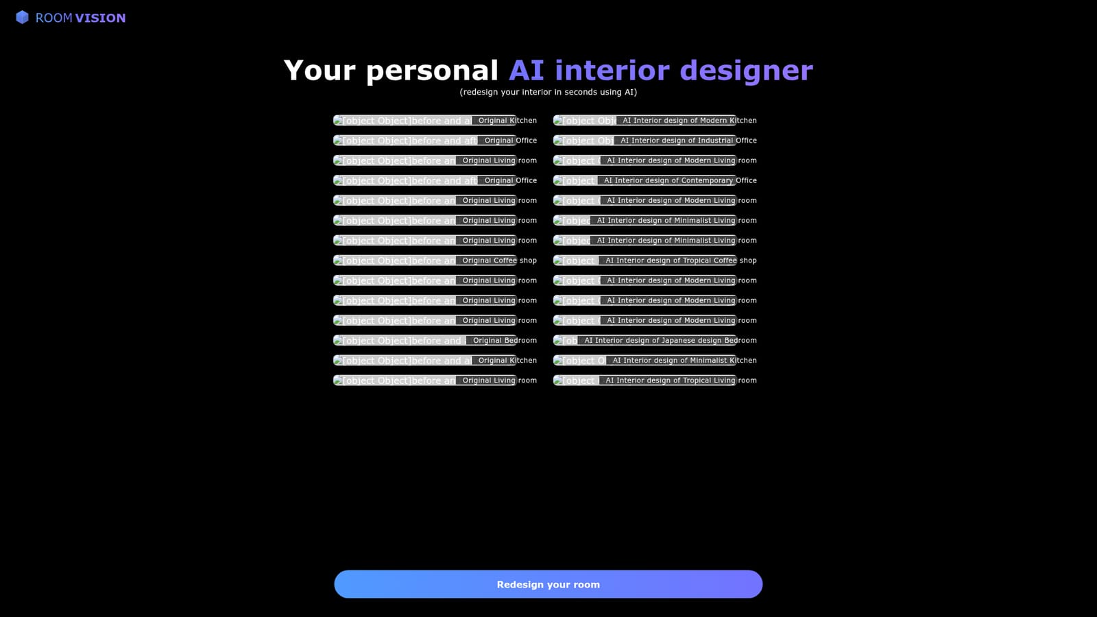 AI Interior — Upload the original image