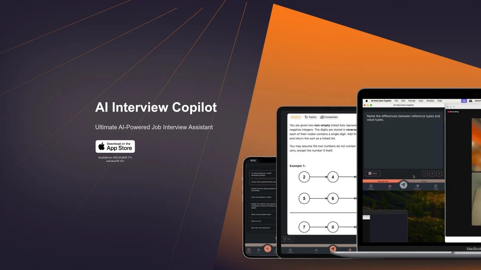 AI Interview Copilot — Install the app on an Apple device