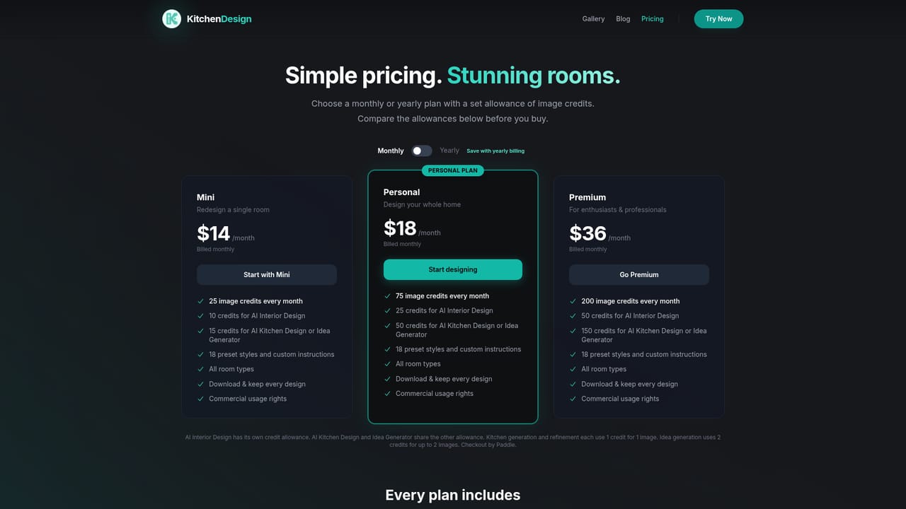 AI Kitchen Design — Check plans before generating