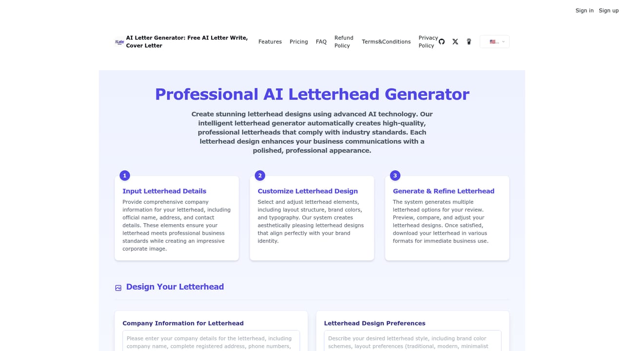 AI Letter Generator — Format the result