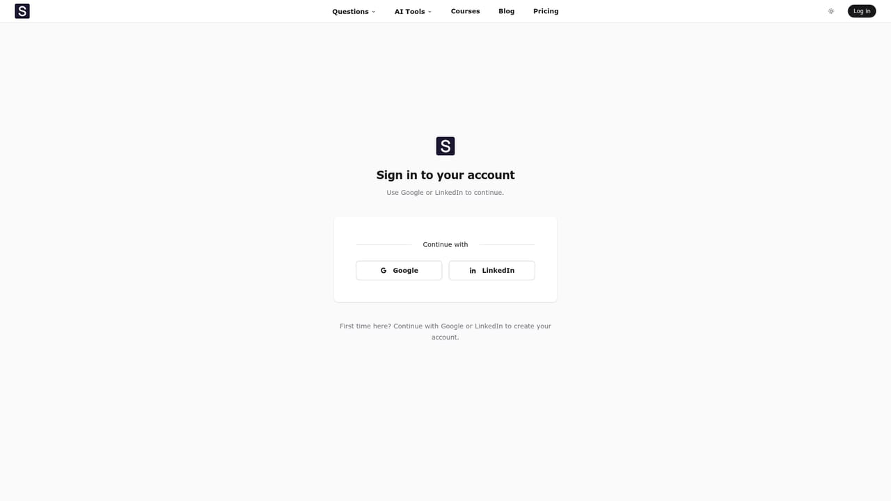 AI Mock Interview — Or upload a job description