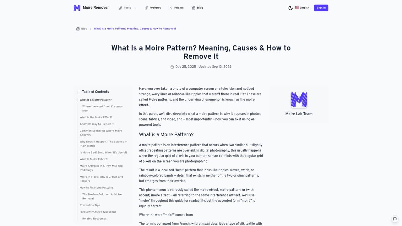 AI Moire Remover — Download or process in bulk
