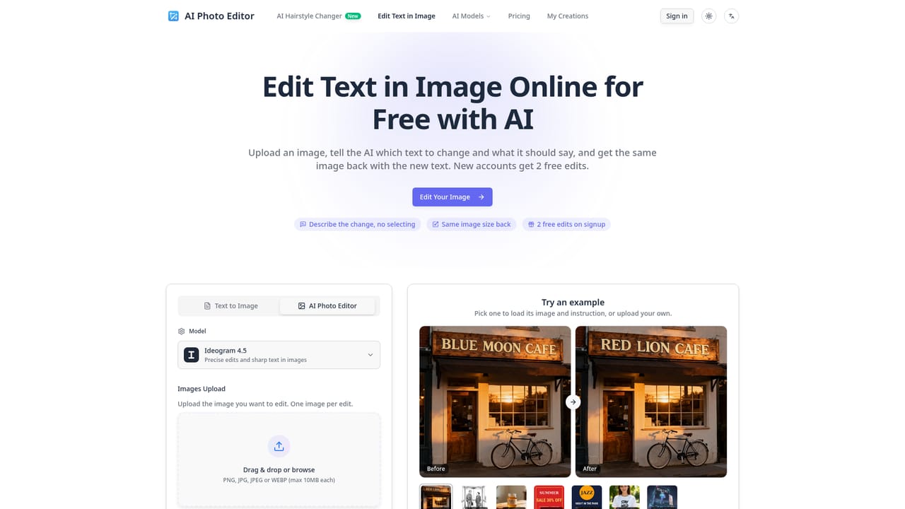 AI Photo Editor — Edit text inside an image