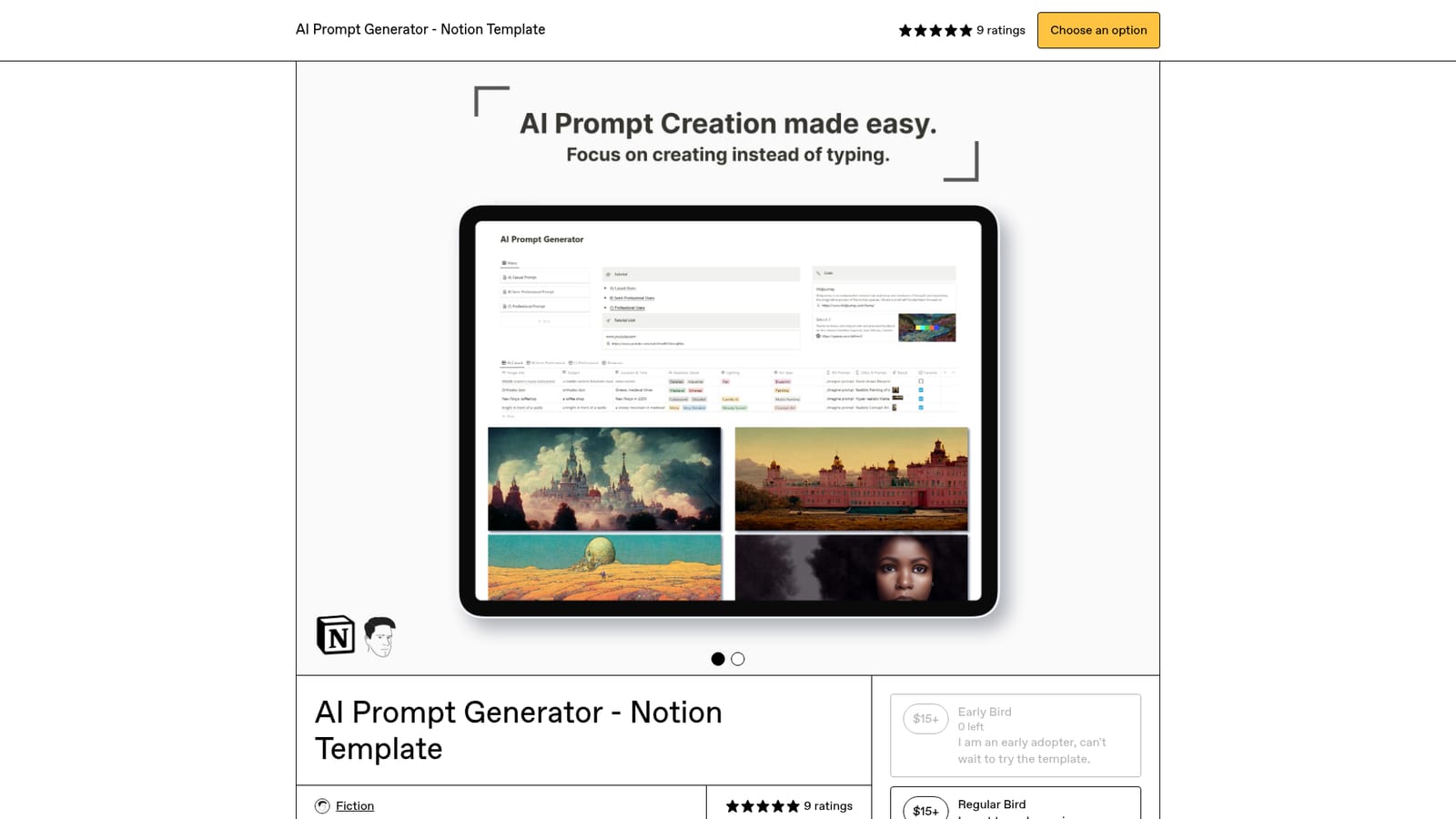 AI Prompt Generator — Buy the template on Gumroad