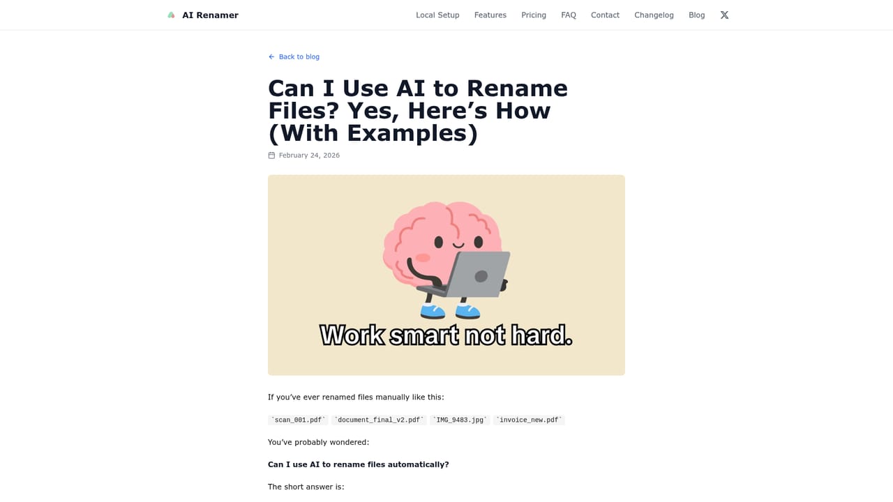 AI Renamer App — Choose Cloud Mode or set up local models