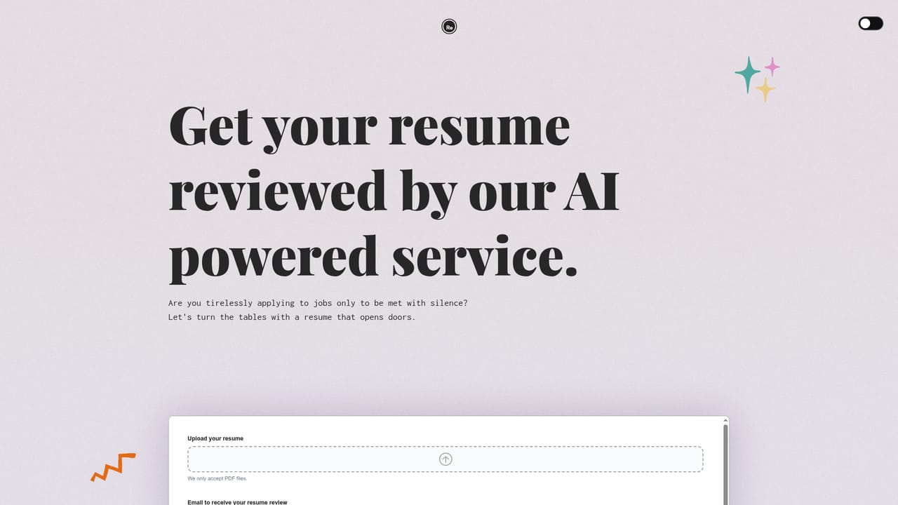 AI Resume Checker — Redeem the key on the review page