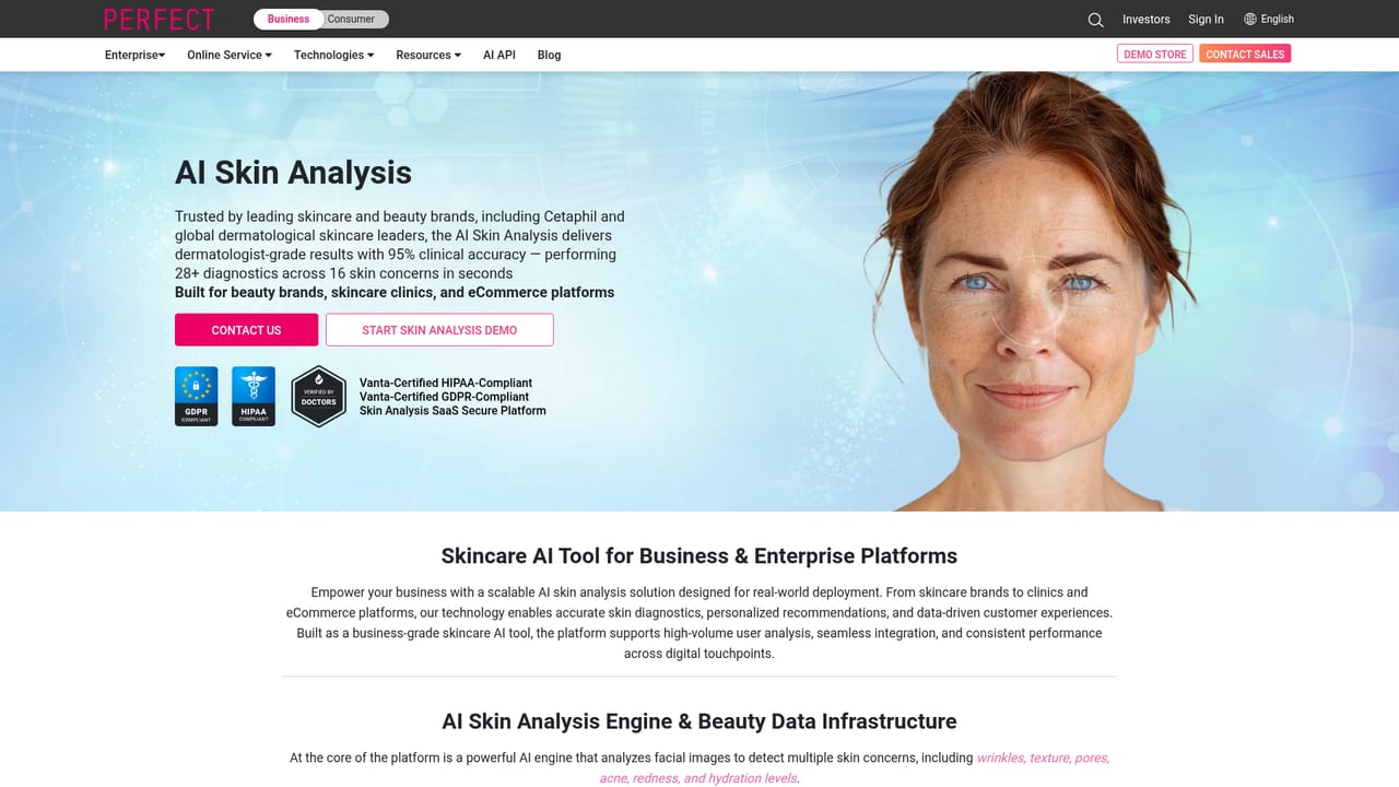 AI Skin Analysis by Perfect — Review the product line