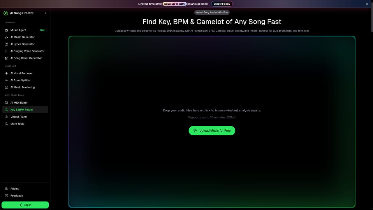 AI Song Creator.app — Check key and tempo for your DAW