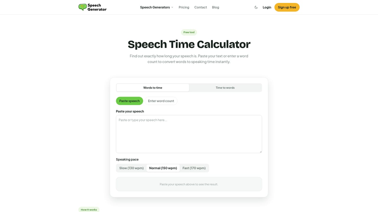 AI Speech Generator — Check the length against your slot