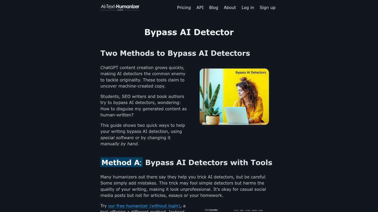 AI-Text-Humanizer.com — Check the rewrite against a detector