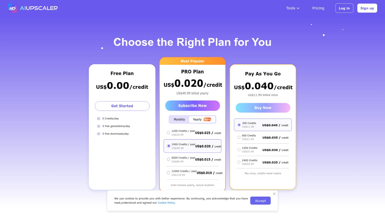 AI Upscaler — Download and check usage limits
