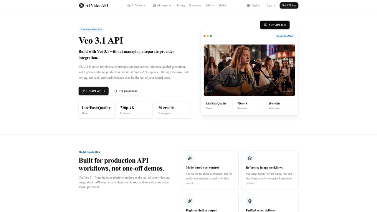 AI Video API.ai — Pick a model and read its parameters
